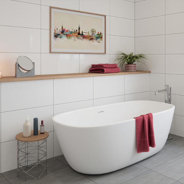 White Bathroom Wall Tiles Sondrio, White Tile Bathroom Pics
